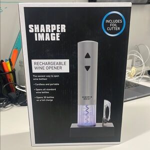 Sharper Image Rechargeable Wine Opener - Silver